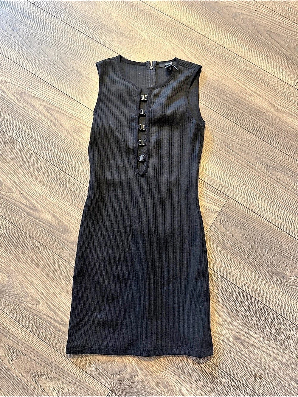Forever 21 Black Ribbed Mini Dress